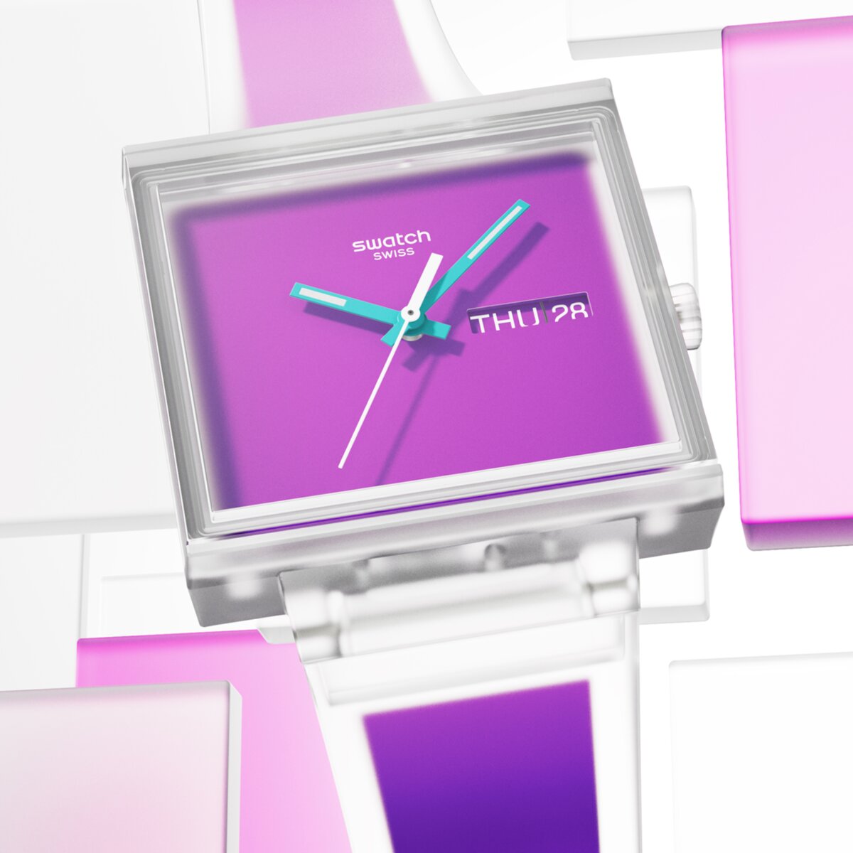 RELOJ SWATCH SQUARED BIOCERAMIC UNISEX 33 mm SO38K705